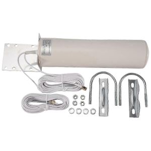 Antenne WiFi 4G LTE antena SMA 12dBi Omni antenne m&acirc;le 5m dual cable 2.4GHz SMA m&acirc;le pour routeurs B315 E8372 E3372 ZTE - Neuf