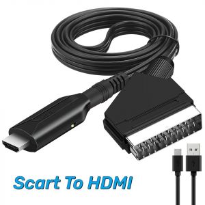 C&acirc;ble P&eacute;ritel vers HDMI 1080p &iquest; Branchez vos appareils Peritel SCART sur votre TV HDMI &iquest; VHS, DVD, Magn&eacute;toscope , Consoles &iquest; Stra&szlig;e Tech&reg; - Neuf
