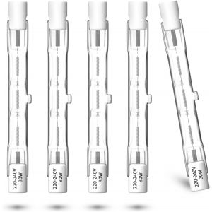 Kalanka-Ampoules Halog&iquest;&iquest;Nes 80w R7s 78mm Blanc Chaud 2800k Gradable 1390lm J78 Projecteur Halog&iquest;&iquest;Ne Lin&iquest;&iquest;Aire Projecteur &iquest;&iquest; Double Extr&iquest;&iquest;Mit&iquest;&iquest; R7s Pour Le Travail, La S&iquest;&iquest;Curit&iquest;&iquest; (Paquet De 5) - Neuf