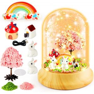 Créez votre propre lampe de nuit lapin,trousse d'artisanat de lampe de nuit lapin,bricolage pour enfants bricolage projet de lampe de nuit,cadeau de Noël pour les anniversaires d'enfants - Neuf