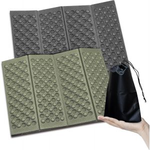 Eryi-Lot De 2 Coussins D'assise D'extérieur Pliables En Mousse Ultra Légers Avec Sac À Cordon De Serrage Pour Camping, Pique-Nique, Randonnée, 39 Cm X 29 Cm - Neuf