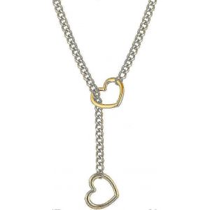 Coeur O Ring Slip Chaîne Collier Pour Femmes En Acier Inoxydable Chaîne Cubaine Coeur Collier Punk Rock Collier Collier Lariat Y Réglable Fait À La Main - Neuf