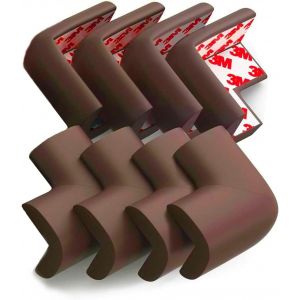 (Brun) 8 Pack B&eacute;b&eacute; De V&eacute;rification Linguistique Protecteurs De Coin, Les Meubles, Les Coins Et Les Bords Des Gardes, Souple En Caoutchouc Mousse Protecteurs, Des B&eacute;b&eacute;s Et Des Enfants Le Coin Des Gardes, Des Protections De Coin De Table - Neuf