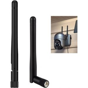 SUBZONAL-2 Pièces Antenne WiFi Bi Bande 2.4GHz 5GHz 5.8GHz 3dBi MIMO RP SMA Mâle Omnidirectionnelle pour Caméra IP Routeur Réseau Carte PCIE FPV Drone Récepteur Vidéo DVR Caméra Recul Sécurité sans F - Neuf
