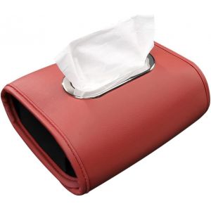 Kalanka-Porte-Mouchoirs En Cuir Pu Pour Voiture, Boîte À Mouchoirs, Porte-Serviettes Pour Voiture, Porte-Mouchoirs Pour Voiture,Avec Visière Supplémentaire Pour Voiture Organisateur Pu-Cuir Porte-Ser - Neuf