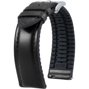 Eryi-Bracelet Montre En Cuir 22mm 21mm 20mm 19mm 18mm 16mm 14mm Cuir Ciré À L'huile Et Silicone Hybrid Bracelets De Montre À Dégagement Rapide Pour Homme Femme 6 Couleurs - Neuf