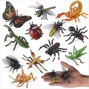 Sansh-12 Pièces Grand Réaliste Insecte Enfant Jouet, Figurines Jouets Animaux Insectes, Figurines D'insectes En Plastique, Jouets Éducatifs Insectes Plastique, Réaliste Insecte Pour Garçons Filles - Neuf