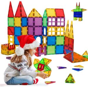 KALWL-Lot De 70 Blocs De Construction Magnétiques Pour Enfants-Carreaux Magnétiques-Jouets Éducatifs-Blocs De Construction Pour Garçons Et Filles - Neuf