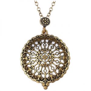 Collier Loupe R&eacute;tro Ajour&eacute; Pour Femme, Bijou Tendance Pour Diverses Occasions Comme No&euml;l, Les Anniversaires Et Les F&ecirc;tes. - Neuf