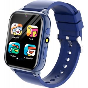 JGD-26 Jeux Montre Connect&eacute;e Enfant avec Cam&eacute;ra, 100+ Fiche d'&eacute;tude Carte, 10+ Livre Audio, Musique, Podom&egrave;tre Calories, 13 R&eacute;veil, Calendrier, 20+ Papier Peint Multiple, Montre Enfant Garcon Fille C - Neuf