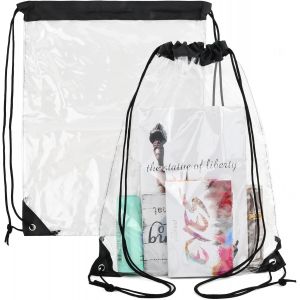 Sac À Cordon Transparent Étanche Sac De Gym À Cordon Sac À Dos À Cordon De Bain Cordon Sac À Dos En Corde Pour École Extérieur Voyage Gym 2 Pièces - Neuf