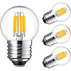 KAL-G40 E27 Led Edison Vintage Ampoule Blanc Chaud 6,5 W Remplace Les Ampoules À Filament Mini Globe Led 60 W, 2700 K Blanc Chaud Rétro Petite Ampoule Pour Maison Café Bar - Neuf
