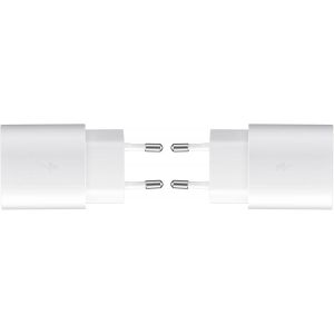 SOUI-Chargeur 25W Charge Rapide Compatible Avec Samsung Galaxy S24,S23,S22,S21 Ultra,S20 Fe,Z Fold4,Fold5,Flip4,Flip5,A53,A54,A34,A23,A13,A04S,Adaptateur Secteur Prise Usb C (Blanc 2 Pack) - Neuf