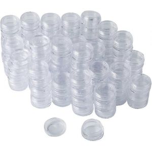 Pots cosm&eacute;tiques vides de 108 pi&egrave;ces avec couvercles,r&eacute;cipients transparents pour cr&egrave;me de baume &agrave; l&egrave;vres,bo&icirc;tes de stockage d'&eacute;chantillons de perles de strass - Neuf