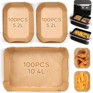 Lot de 300 feuilles de cuisson Airfryer pour Ninja Flex Drawer Dual Zone AF500EU 10,4 l, accessoire pour friteuse à air chaud Ninja Foodi AF500EU AF500EUCP Airfryer - Neuf