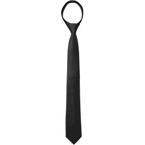 Meimie-Cravate Étroite Pré-Nouée Réglable Avec Fermeture Éclair - 6,9 Cm De Long - Cravate Étroite À Clipser - Couleur Unie - Pour Mariage,Remise De Diplôme,École,Noir ,L - Neuf