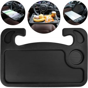 Table de Volant de Voiture, Noir Table d'ordinateur Portable, Plateau Fixable de Volant Voiture Portable, Support de Table de Voiture pour Ordinateur Nourriture D&icirc;ner Lecture &Eacute;criture, 42*28CM - Neuf