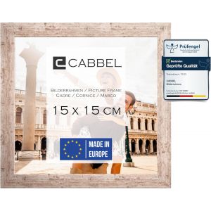 FCHHK-Cadre photo 15x15 cm, bouleau, cadre stable en bois MDF, verre plexi incassable, a¿ suspendre & a¿ poser, ide¿al pour photos/images/collage - Neuf