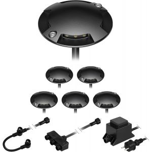 Lampe Led De Sol En Saillie Bunda, 4 Flammes, Pour L'extérieur, Noir, Carrossable, Blanc Froid, 6 Pièces[Amp748196] - Neuf