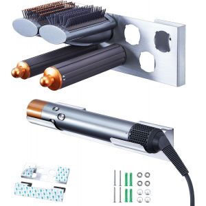 KALANKA-Porte Seche Cheveux sans Percage, Support Sèche-Cheveux pour Accessoires Styler Curling Appareils, Support Seche Cheveux et Lisseur, Acier Inoxydable Support Lisseur pour Salle de Bain - Neuf
