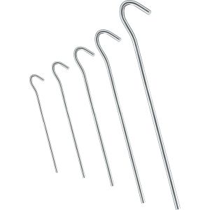Eryi-Piquets De Tente Avec Profil Rond Ø 4 Mm, Longeur 200 Mm | Ancrages Dans Le Sol Fixation Au Sol | Piquets | Sardines | Ancrage De Sol En Acier Galvanisé Pour La Fixation - Neuf