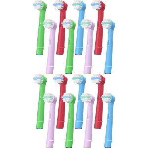 Pack De 16 Enfants De Têtes De Brosse À Dents Compatible Orale-B Et Braun. - Neuf