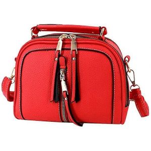 Femmes fourre-tout sacs à main sac à main fermeture éclair épaule sac à bandoulière sacs cartable d'étéRouge - Neuf