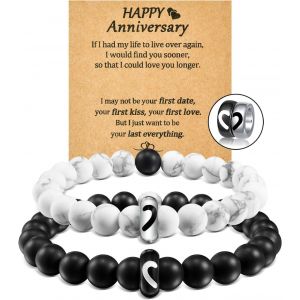 Kal-Cadeaux Pour Couples Bracelets Pour Couples Bracelets De Bague Pour Couples Cadeaux Pour Petit Ami Mari Petite Amie Femme Saint Valentin Anniversaire Cadeau De Fiançailles - Neuf
