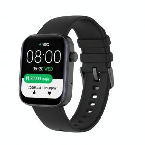 Montre Connect&eacute;e &Eacute;cran 1.8 Pouces Bluetooth Surveillance Cardiaque 100+ Sports Modes Noir Yonis - Neuf