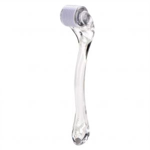 Rouleau Dermaroller De 0,25 Mm Pour Le Visage, Le Corps, La Peau, La Therapie Des Cicatrices, Poignee Transparente, Micro-Aiguilles Blanches - Neuf