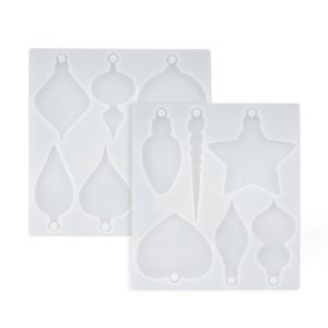 Moule En Résine De Noël,2 Pièces Ornements De Noël Moule En Silicone Pour Résine Époxy,Bricolage En Résine Artisanat Keych Edition - Neuf