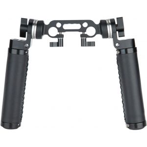 MEVRONISSHOP-Kit Poign&eacute;es en Cuir pour Poign&eacute;es Rosette avec Adaptateur Standard pour Montage en Rosette Arri Pince pour Tige de 15 mm pour Appareil Photo DSLR - Neuf