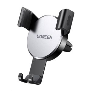 Checarzhn--No1-Support Téléphone Voiture Gravité Grille Aération Porte Smartphone Voiture Ventilation Accroche Téléphone Auto Compatible Avec Iphone 16 Plus Pro 15 14 Galaxy S24 Ultra S23 (Gris) - Neuf