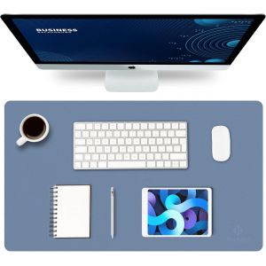 DDA-Knodel Tapis de Bureau, Tapis Bureau, Tapis Bureau Sous Main 35cm x 60cm, Tapis de Portable, Sous Main Bureau pour Bureau et Maison, Double Face (Bleu du lac) - Neuf