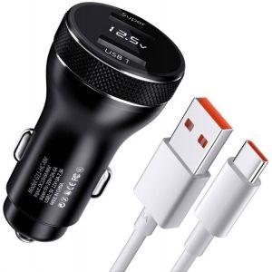 Ongi-67w Chargeur De Voiture Usb Avec Câble Usb C 1m Pour Mi Turbo Charge Chargeur Auto Rapide Charge Turbo Pour Xiaomi 13 12s Ultra 12 Lite 12x,Redmi Note 12 11s 10s Pro,Mi 11 Ultra 11i,Poco F5 X5 M - Neuf