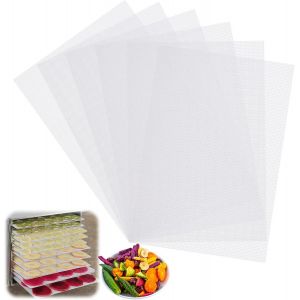 lbgwp60-10Pièces Feuilles De Déshydrateur Carrées En Silicone,38.5×28.5Cm Tapis De Déshydrateur Antiadhésifs,Sans Bpa Maille Séchoir À Fruits Tapis,Pour Fruits,Viandes,Fruits De Mer,Céréales Et Légum - Neuf