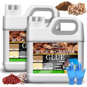 ASFASFq-Liant pour Gravier- 2L Stabilisateur de Gravier pour Patios et Jardins - Prêt à l'emploi, Non Toxique, durée de Vie de 12 à 24 Mois - Colle Gravier Extérieure pour Fixer Gravier, écorces et C - Neuf