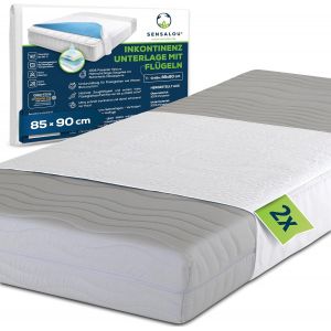 Ulteronixshop-Prot&egrave;ge Matelas Imperm&eacute;able avec Ailes 85x90 cm - Al&egrave;se Lavable Prot&egrave;ge Matelas Al&egrave;se Surmatelas Imperm&eacute;able - Lit b&eacute;b&eacute; Enfant - Neuf