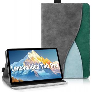 Eryi-Étui Coque Pour Lenovo Idea Tab Pro (2025) 12.7 Pouces - Étui Housse De Protection Cuir Pu Avec Fonction Support/Portefeuille Coque Tablette Lenovo Idea Tab Pro (Gris Foncé) - Neuf