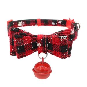 Hjlian Collier Souple Pour Chien Avec Noud Papillon Et Clochette Pour Chats De Petite, Moyenne Et Grande Taille, Noir, M - Neuf