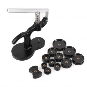 Montre Dos Bo&icirc;tier Couverture Presse Plus Proche Horloger Presser Outil De R&eacute;paration Avec 12 Matrices Noir - Neuf