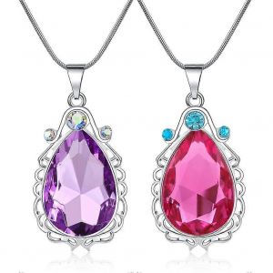 Paquet De 2 Colliers De Princesse,S?urs Jumelles En Forme De Larme Colliers Bijoux Magiques Cadeaux Pour Les Filles - Neuf