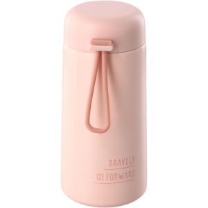 Mini Bouteille Isotherme, 270 Ml Gourde Isotherme En Acier Inoxydable, 304 Bouteilles Thermos Étanches, Portable Bouteille D'eau Thermique Pour Boissons Chaudes Ou Froides (Rose) - Neuf