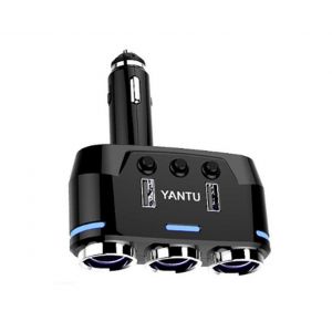 Adaptateur Allume-Cigare 12 V 3 Voies Avec Double Chargeur Usb - Neuf