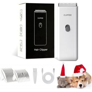 Tondeuse Pour Chien, Kit De Toilettage Pour Chien Rechargeable Et Sans Fil, Tondeuse Pour Chat, Tondeuse Pour Animaux De Compagnie, Rasoir Pour Chaton/Chiots, Blanc - Neuf