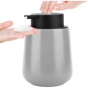 KAL-Distributeur De Savon, 400Ml Distributeur De Savon Pour Mains, Bouteille De Désinfectant Pour Mains À Pression Manuelle, Matériau En Céramique, Pour Lotions, Huiles Essentielles - Neuf