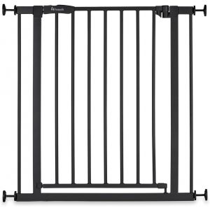 Barrière Sécurité Enfant Open N Stop 2 (Largeur 75 À 80 Cm)-Sans Percage,Ouverture Bilatèrale À 1 Main,Verrouillage Manuel-Métal Noir - Neuf