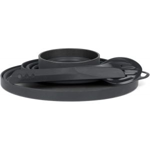 Ulteronixshop-Silicon Ellipse Ensemble De Vaisselle Pliable Et Portable 4 Pi&egrave;ces : Couteau/Fourchette/Cuill&egrave;re, Assiette, Bol, Tasse Pour Camping, Voyage Et Plein Air - Neuf