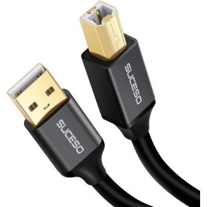 Câble Imprimante Usb 5 Mètres 2.0 A Mâle Vers Usb B Mâle Câble Scanner Cordon D'Imprimante Câble Printer Compatible Avec Canon Pixma Ts315 Mg5750,Hp,Dell,Lexmark,Epson,Xerox,Pixma,[BLE7111902] - Neuf