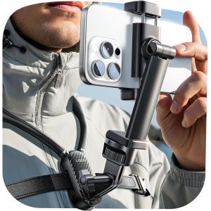 Lbgwp60-Support De Téléphone Tour De Cou [2025 Amélioré N°1] Support De Téléphone Pour Téléphone Avec Enregistrement Vidéo Caméra Pov Compatible Avec Iphone Samsung 4-11 Cm, Téléphones Akaso/Gopro - Neuf
